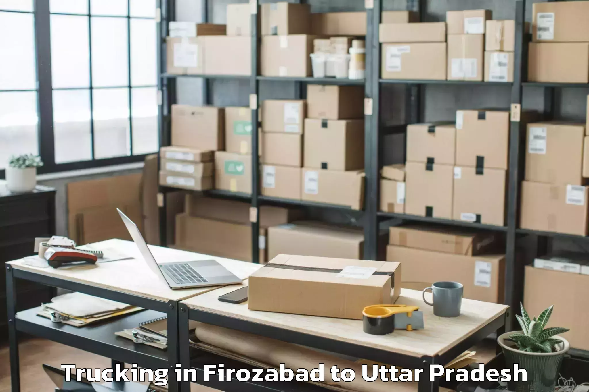 Book Firozabad to Muhammadabad Gohna Trucking Online